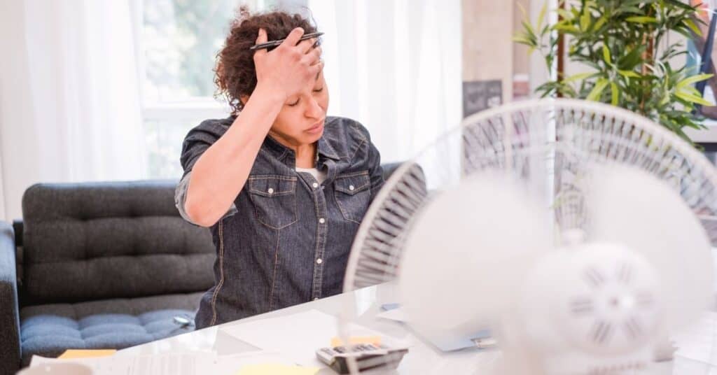 overheated worker